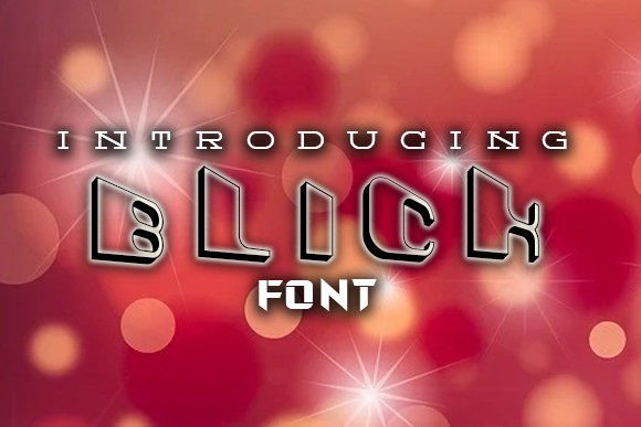 Blick: A Cool and Unique Display Font for Creative Projects