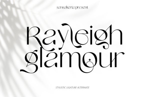 Rayleigh Glamour: A Stylish Display Font for Elegant Design